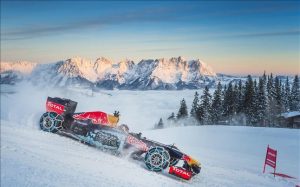 F1 Red Bull en la nieve
